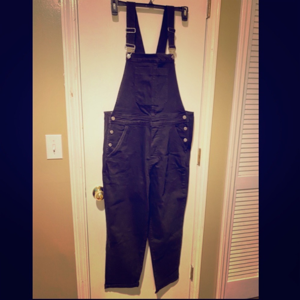 COPY - J Crew Factory black denim overalls
